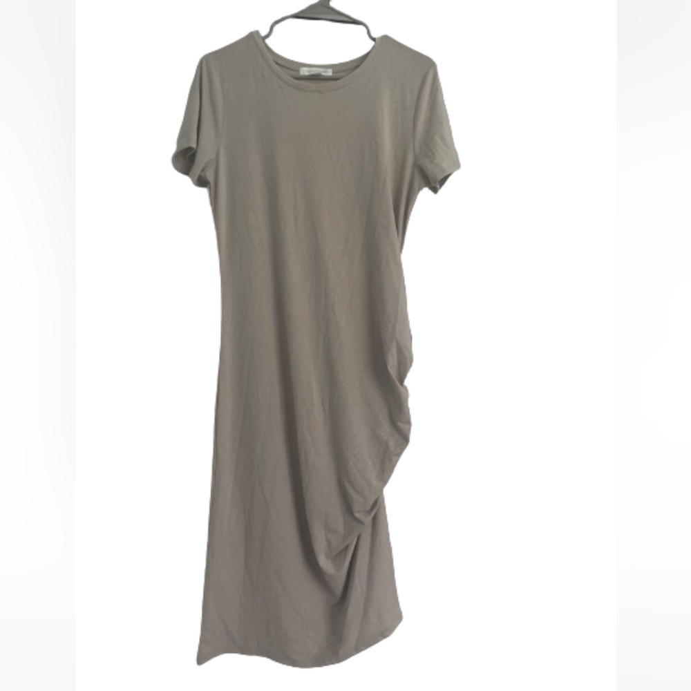 Treasure & Bond Side Ruched Body-con Dress-Size Large